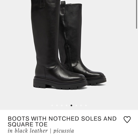 Jonak Paris Black Leather Knee High Boots - Picture 2 of 4